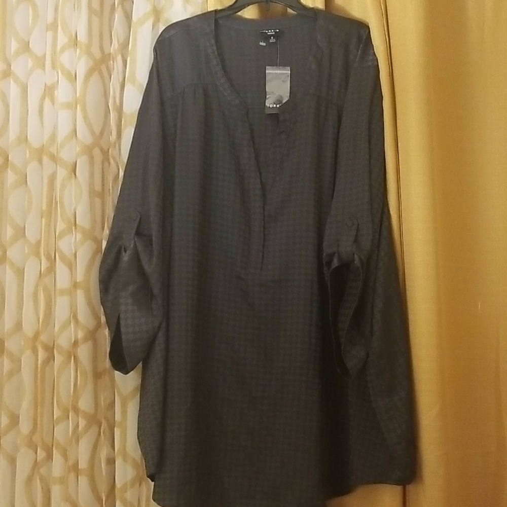 Torrid Black Tunic Blouse